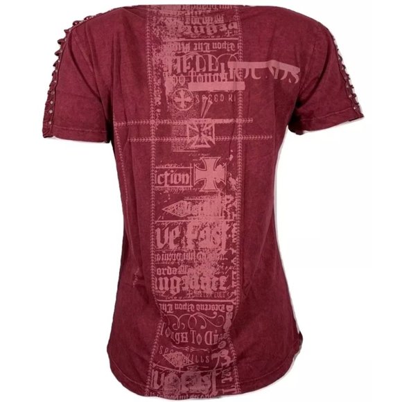 AFFLICTION Women's T-Shirt S/S DISTANT ANGEL Tee - Picture 4 of 12